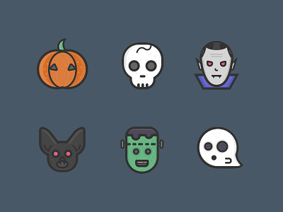Halloween icons 🎃 bat dracula frankenstein ghost halloween icons logo monster pumpkin skeleton skull vampire
