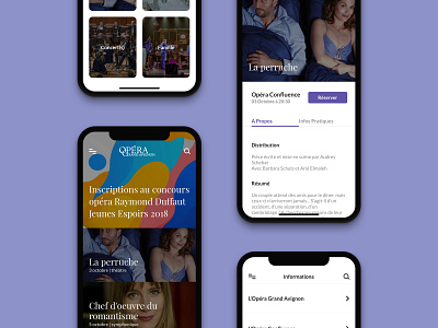 Opera Grand Avignon mobile application android app design app dev design ios iphone mobile mobile app mobile app design opera opera house phone reactjs ui