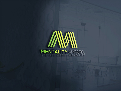 Logo Design for Mentality Apparel brand flat logo logo design