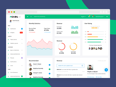 PearlUI Admin Template admin template animation bootstrap buy chart dashboard design download graph icon illustration templates typography ui ux vector web