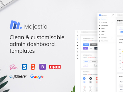 Majestic admin admin template bootstrap buy chart dashboard design download flat graph graphic icon profile theme ui ux web