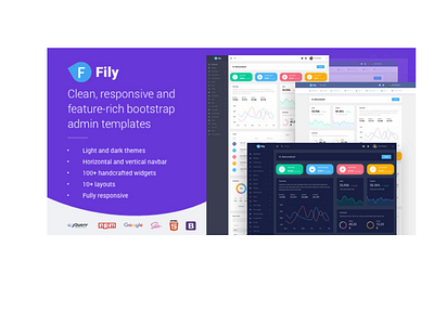 Fily Bootstrap Admin Template admin template bootstrap branding buy chart dashboard design download flat graph graphic icon illustration interface profile theme typography ui ux web