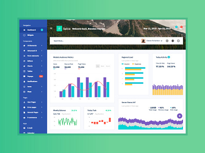 Spica Admin dashboard admin template app bootstrap chart dashboard design download graph icon interface logo minimal profile theme themes typography ui ux web website