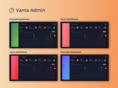 Vanta — Responsive Dark Bootstrap Admin Template admin template analytic button buy chart clean ui components dark ui dashboard forms graph minimal profile sketch table theme ui ui kits web web app