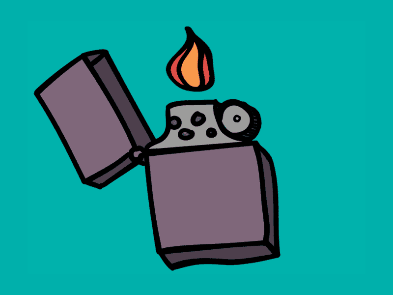 Fire Lighter aftereffects design gif illustrator infiniteloop