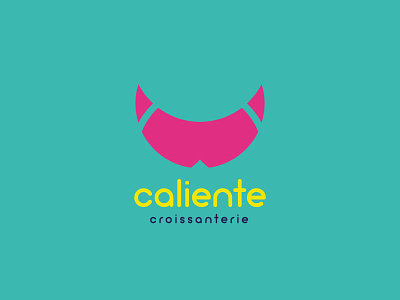 Caliente Croissanterie design identity logo