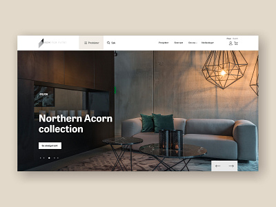 Rom for flere cream design ecommerce furniture interior minimal modern shop ui webshop