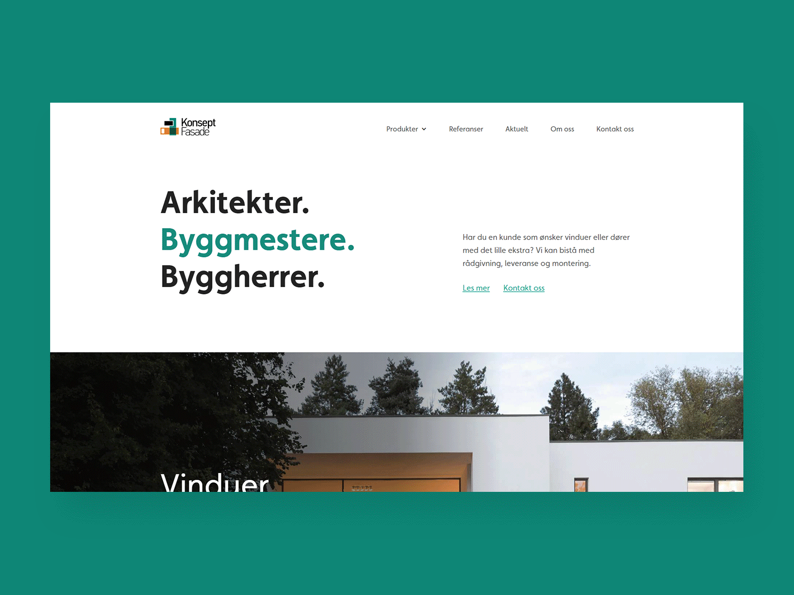 Konsept Fasade architecture branding builders building design minimal photography ui windows