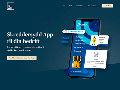 We Made - App landingpage adobexd app design development landingpage marketing ui webflow