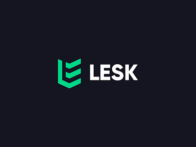 Logo and visuals - LESK art direction brand branding design esports gaming green illustrator learning logo symbol typography ui vector visual profile