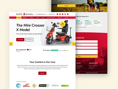 Mobility Scooter Website UI branding bristol design digital design elderly mobility scooter ui ux web web design website