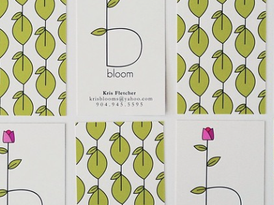 Bloom Business Cards bloom branding business cards collateral logo natural