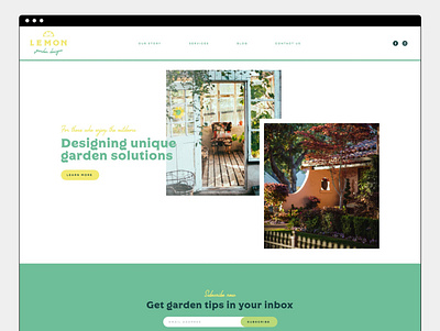 Lemon Garden Designs Website brand identity branding branding design garden designs gardener gardening identity lemon lemons typography web design website website design