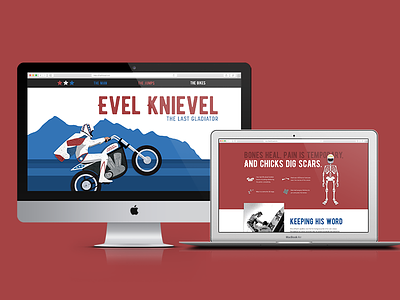 Evel Knievel Website bad ass evel knievel web design web development