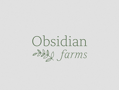 Obsidian Farms branding design farm farm logo farms identity illustration logo wedding venue wedding venue logo
