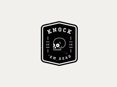 Knock 'Em Dead branding design icon identity illustration vector