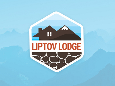 Liptov Lodge brand design branding chalet illustration lodge logo patch retro ski snowboard vector vintage