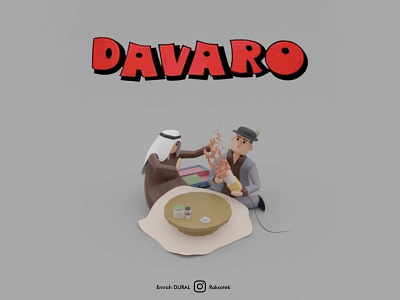 Davaro 3d character design illustration lowpoly movies