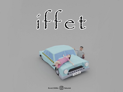 Iffet 3d illustration lowpoly movie