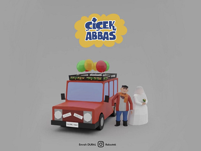 Cicek Abbas 3d art illustration lowpoly movie