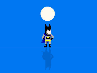 Batman bat hero man pixel super