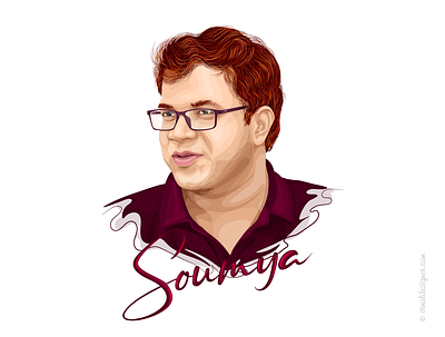 SOUMYA | Digital Portrait adobe illustrator birthday caricature digital art digital drawing digital portrait digitalart illustration illustrator drawing vectorart