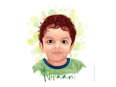 Digital Portrait | Nivaan adobe illustrator birthday caricature design digital drawing digitalart illustrator drawing vectorart vimaldesigner