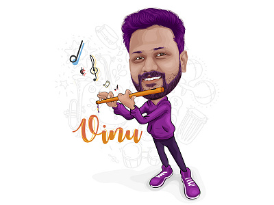 Vinu birthday caricature