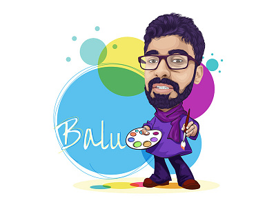 Balu birthday caricature