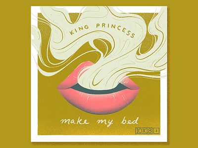 [10x18] No. 3: King Princess - Make My Bed (EP) 10x18 album art album artwork album cover design cover art cover artwork cover design illustration king princess lips mouth music music design smoke vape