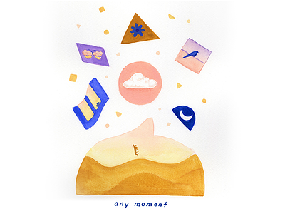 07. any moment conceptual conceptual illustration contemporary at editorial illustration empowerment gouache illustration mindfulness moments pause poetry self love