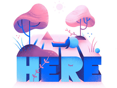 here be here be here now be present calm conceptual conceptual illustration editorial illustration illustration mindful peaceful surreal