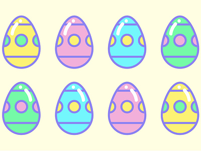 Easter eggs social media graphic illustration social media