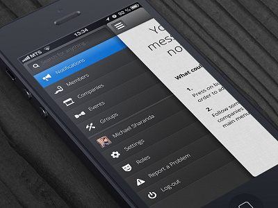 wiracle iOS app slide menu app icon icons iconset ios iphone menu social social network
