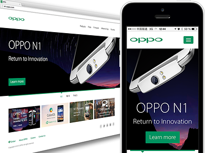 OPPO animation css css3 html html5 interface mobile smartphone web design