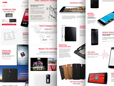 OnePlus One product page html product visualization smartphone ui ux web design