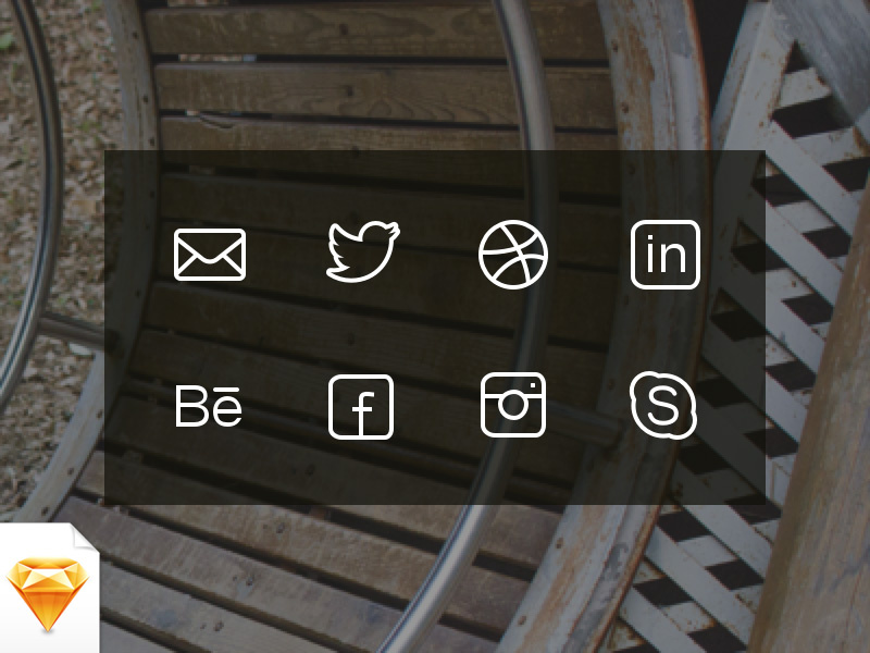 Social & Get in Touch Icons (Free) free freebie sketch icon icons iconset social contact