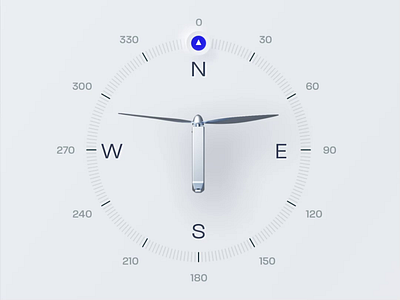 Propeller cardinal direction controller 3d compass desktop neomorphic neomorphism neumorphic neumorphism propeller prototype render ui ux