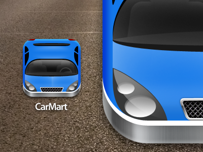 CarMart - iOS icon auto automobile blue car icon icons ios ipad iphone photoshop