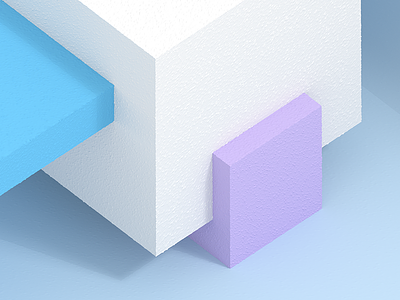 Pastel cubes 3d blender cube displacement illustration isometric material material design orthographic render