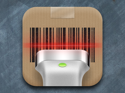 Bar-code scanner iOS icon android apple appstore bar code barcode box brown code icon icons ios qr reader scanner