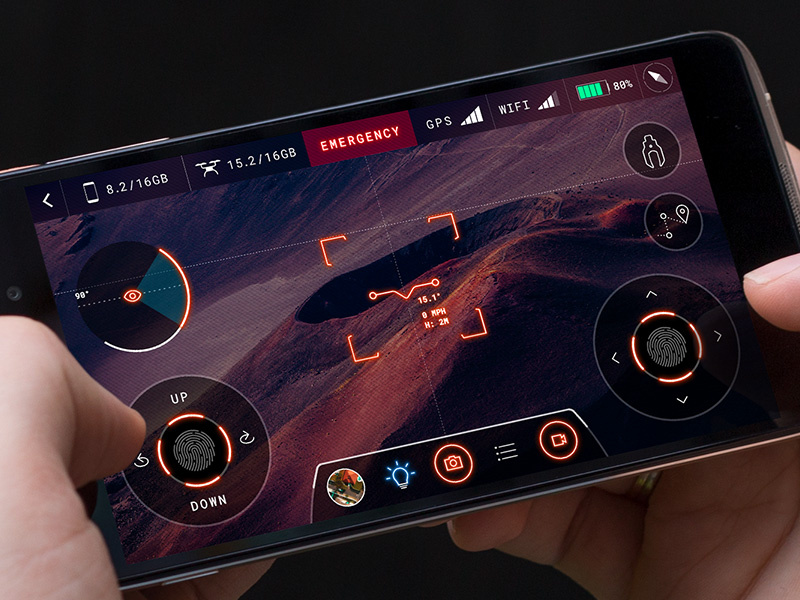 UI for Mobile Drone Controller by Michael Sharanda on Dribbble