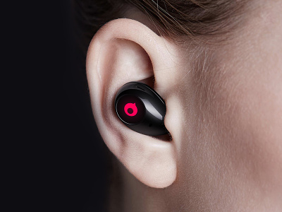 Air by crazybaby. True Wireless headphones product visualisation