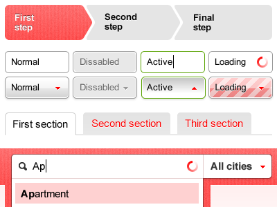 Guidelines button guidelines interfaces paths red search select