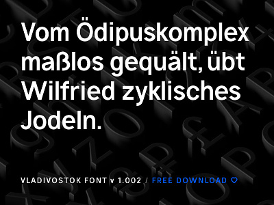 Vladivostok Font update black clean font free freebie lettering minimal simple type typography vector white