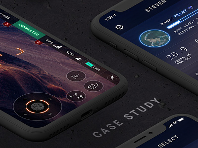 “KUDOLO” case study: Sci-Fi style UI for mobile Drone controller android case study controller drone illustration ios mobile quadrocopter sci fi smartphone ui ux