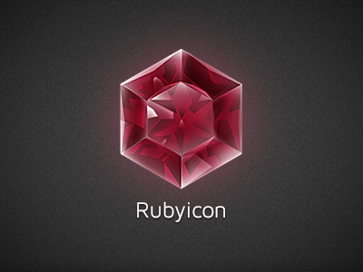 Rubyicon logo brand branding dark diamond gem geometric icon jewel logo red ruby