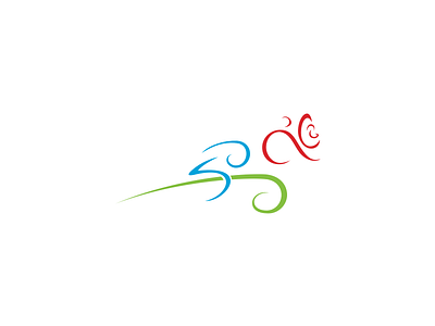 Rose Pedal Logo cycling cystic fibrosis illustration logo rose