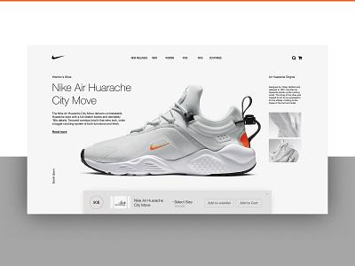 Nike — page for product color concept design e commerce nike product shoe ui web
