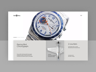 Bell&Ross — main page concept chronograph concept design main product screen time ui watches